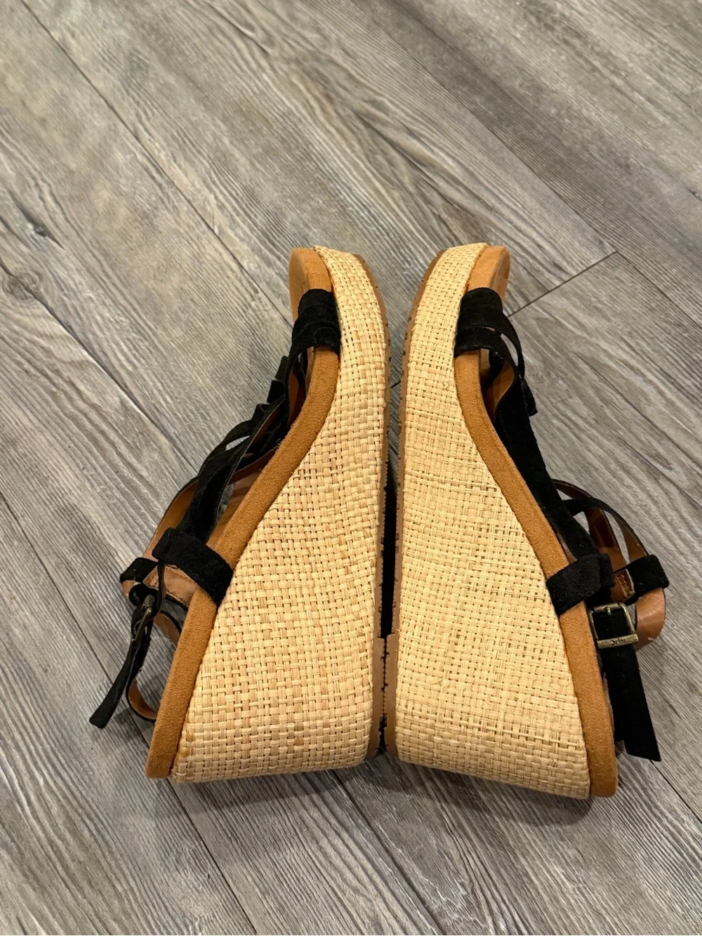 Zodiac Petra Strappy Leather Wedge Sandals Women’s Size 11M Espadrilles